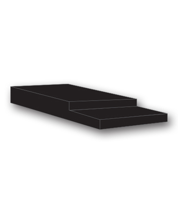 Black 2-Step Riser 24"L x 33"W x 4.5"H